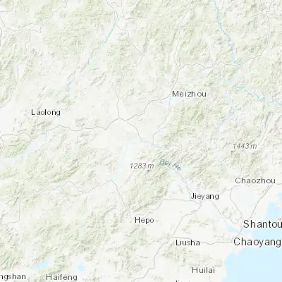 Map showing location of Shuikou (23.983720, 115.895810)