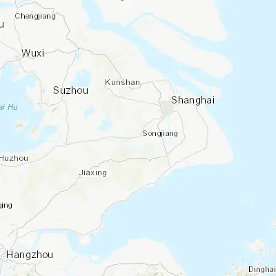 Map showing location of Songjiang (31.034430, 121.223260)