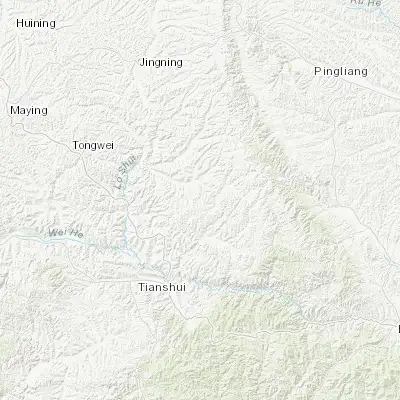 Map showing location of Songshu (34.933020, 106.056610)