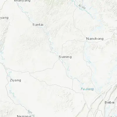 Map showing location of Suining (30.508020, 105.573320)