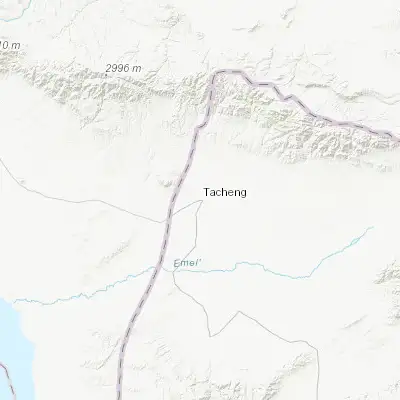 Map showing location of Tacheng (46.745350, 82.958470)