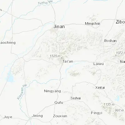 Map showing location of Tai’an (36.185280, 117.120000)