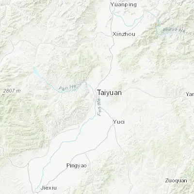 Map showing location of Taiyuan (37.869440, 112.560280)