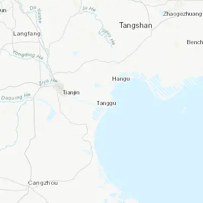 Map showing location of Tanggu (39.021110, 117.646940)