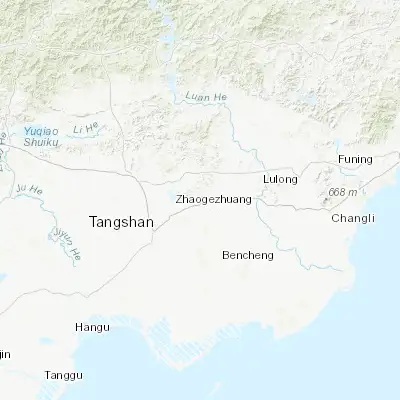 Map showing location of Tangjiazhuang (39.743260, 118.450990)