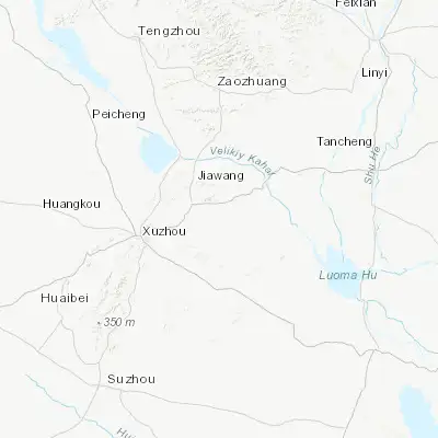 Map showing location of Tashan (34.336110, 117.566670)