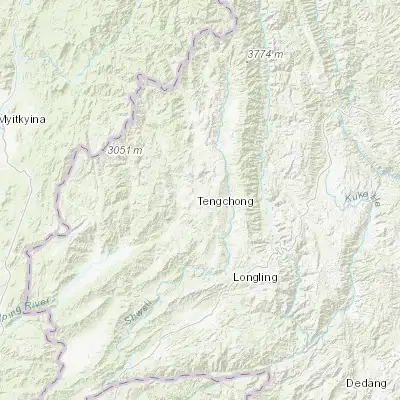 Map showing location of Tengyue (24.994920, 98.512760)