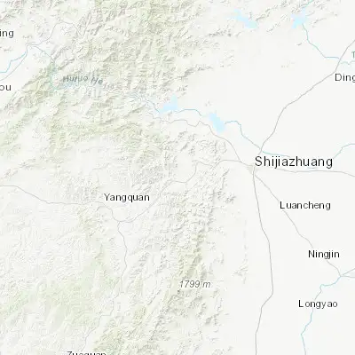 Map showing location of Tianchang (37.998060, 114.015560)