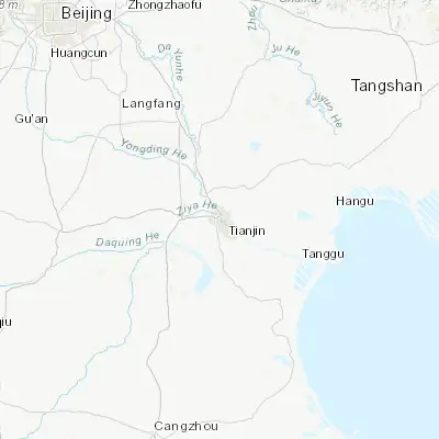 Map showing location of Tianjin (39.142220, 117.176670)