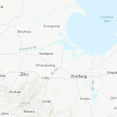 Map showing location of Tianliu (37.000000, 118.783330)