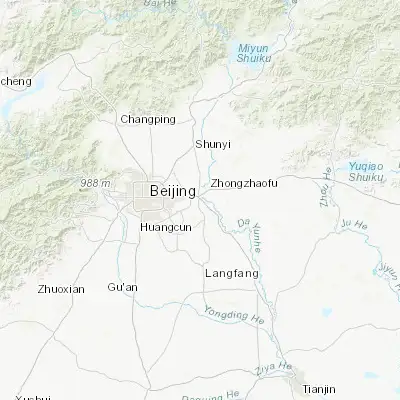 Map showing location of Tongzhou (39.903950, 116.661830)