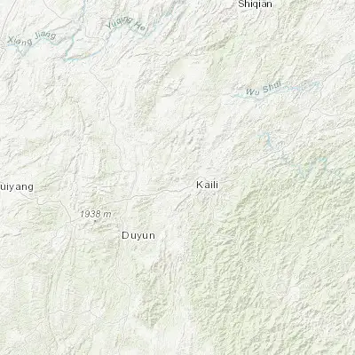 Map showing location of Wanchao (26.600000, 107.850000)