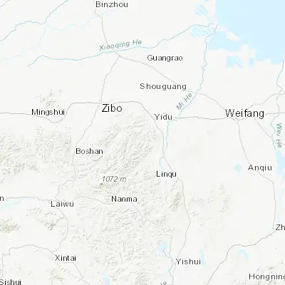 Map showing location of Wangfen (36.550000, 118.383330)