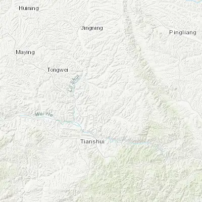 Map showing location of Wanghe (34.900720, 105.947960)