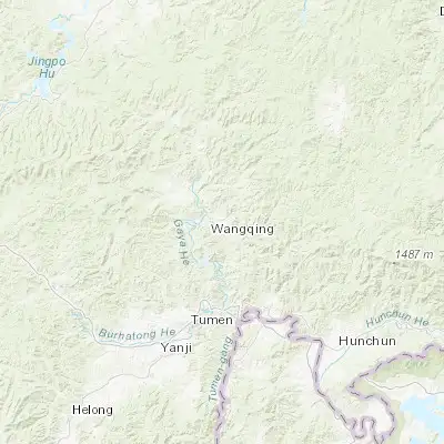 Map showing location of Wangqing (43.321790, 129.763420)