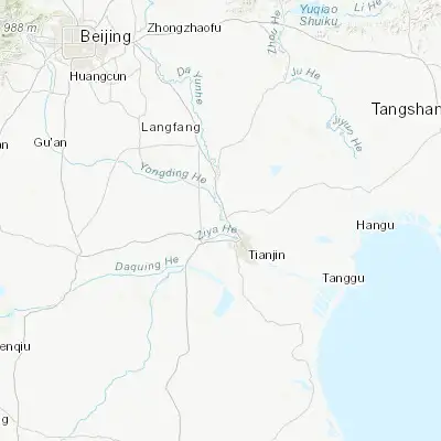 Map showing location of Wangqinzhuang (39.229420, 117.089680)