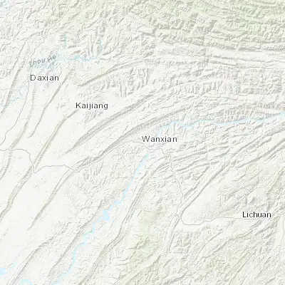 Map showing location of Wanxian (30.816010, 108.374070)