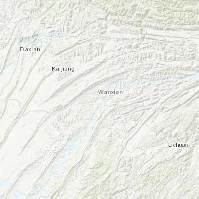 Map showing location of Wanzhou (30.764510, 108.395860)
