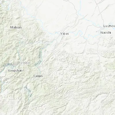 Map showing location of Wenjiang (28.388120, 104.563390)