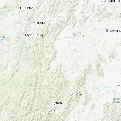 Map showing location of Wugang (26.727900, 110.631980)
