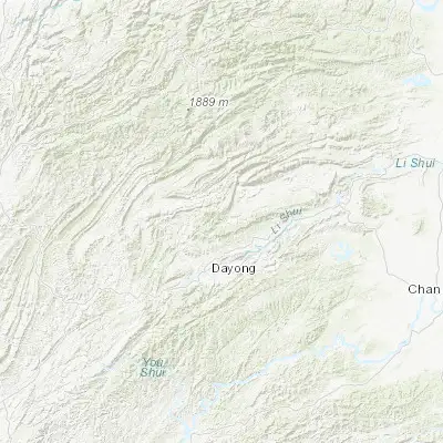 Map showing location of Wulingyuan (29.349360, 110.544070)