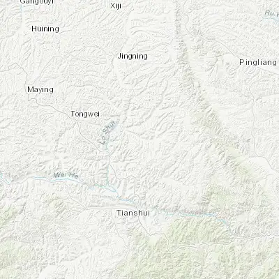 Map showing location of Wuying (35.014850, 105.898800)