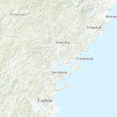 Map showing location of Xiabaishi (26.815280, 119.679170)