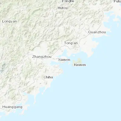 Map showing location of Xiamen (24.479790, 118.081870)
