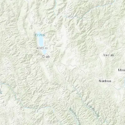 Map showing location of Xiangcheng (25.466870, 100.562480)