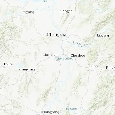 Map showing location of Xiangtan (27.850000, 112.900000)