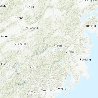 Map showing location of Xianju (28.854700, 120.731680)