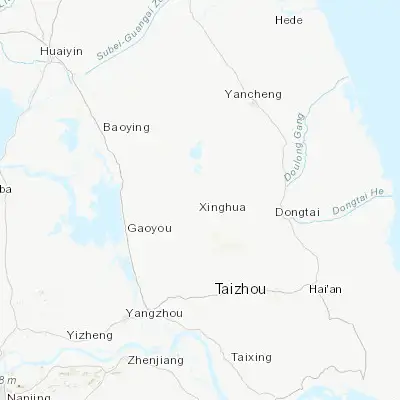 Map showing location of Xinghua (32.939170, 119.834170)