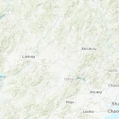 Map showing location of Xingning (24.148300, 115.722720)