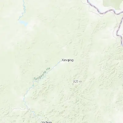 Map showing location of Xinqing (48.287010, 129.523370)