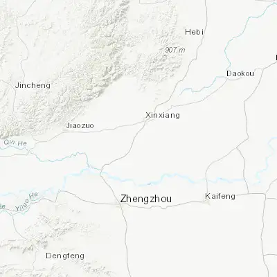 Map showing location of Xinxiang (35.190330, 113.801510)
