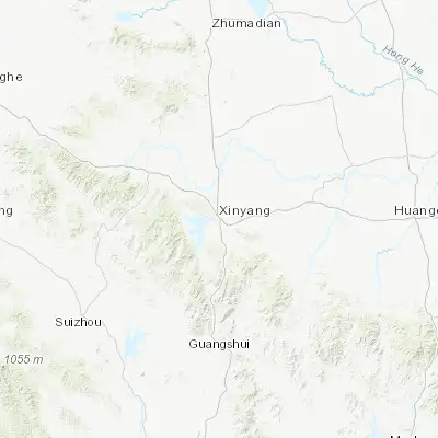 Map showing location of Xinyang (32.122780, 114.065560)