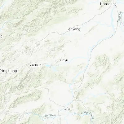 Map showing location of Xinyu (27.804290, 114.933350)