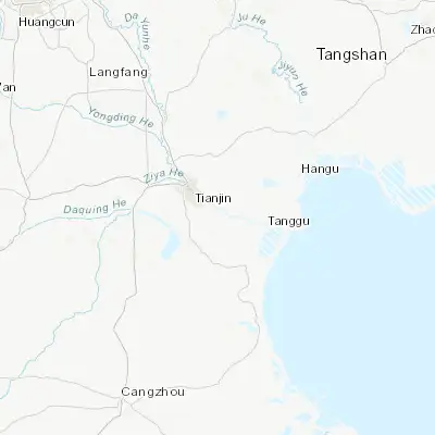 Map showing location of Xinzhuang (39.024900, 117.343770)