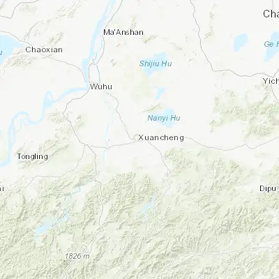 Map showing location of Xuanzhou (30.952500, 118.755280)