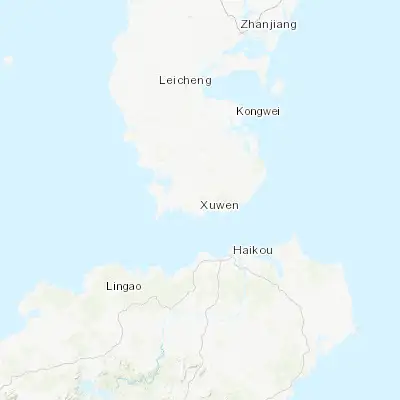 Map showing location of Xucheng (20.330250, 110.166430)