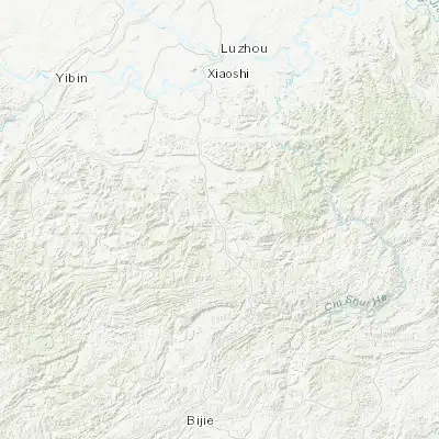 Map showing location of Xuyong (28.169920, 105.434520)