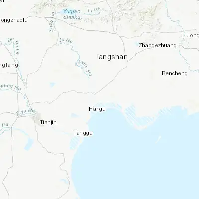 Map showing location of Yangjiapo (39.294170, 117.887500)