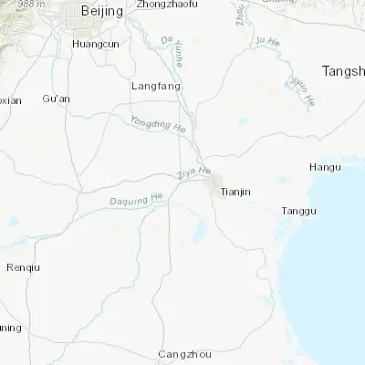 Map showing location of Yangliuqing (39.137500, 116.999720)