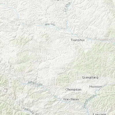 Map showing location of Yanguan (34.263890, 105.463890)