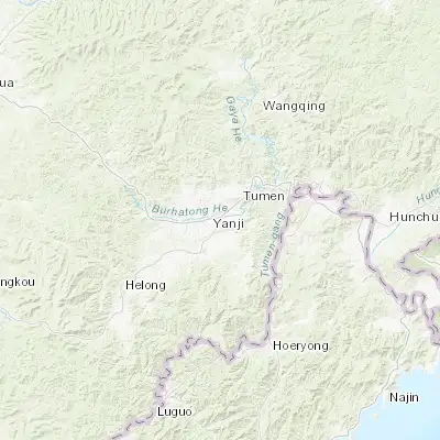 Map showing location of Yanji (42.888250, 129.502410)