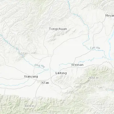 Map showing location of Yanliang (34.659180, 109.229210)
