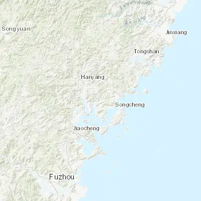 Map showing location of Yantian (26.853330, 119.857500)