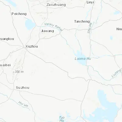 Map showing location of Yaoji (34.066670, 117.816670)