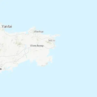 Map showing location of Yatou (37.156600, 122.437620)
