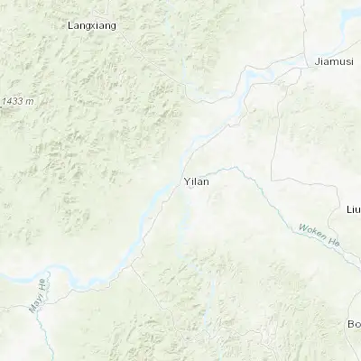 Map showing location of Yilan (46.322300, 129.560810)